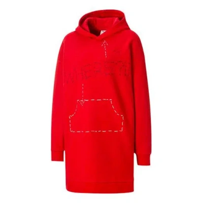 Puma (wmns)  X Michael Lau Wmn Back Pocket Hoodie Dress In Red
