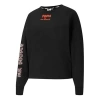 Puma (wmns)  X Mr Doodle Crew Embroidery Round-neck Sweatshirt Black