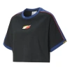 Puma (wmns)  X Rdet Tee Multicolor Splicing Round Neck Short Sleeve Black