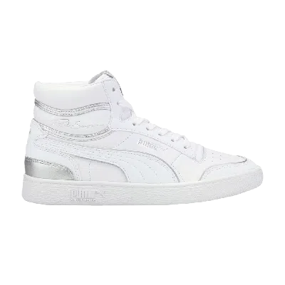 Pre-owned Puma Wmns Ralph Sampson Mid Metal 'white Silver'