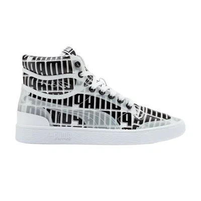 Pre-owned Puma Wmns Ralph Sampson Mid Og 'logo Print' | White | Women's Size 8.5