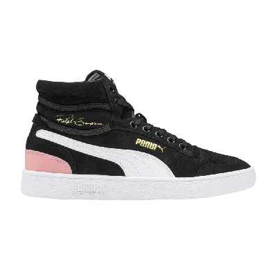 Pre-owned Puma Wmns Ralph Sampson Mid Suede 'black Bridal Rose'