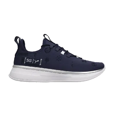 Pre-owned Puma Wmns Sg X Runner Embroidery 'peacoat' In Blue