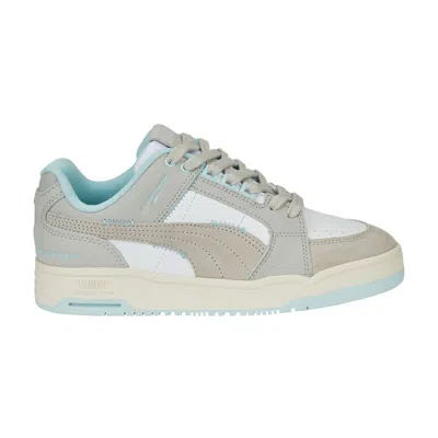 Pre-owned Puma Wmns Slipstream Low 'stitched Up - Marshmallow Light Aqua' | Grey | Women's Size 8 In Gray