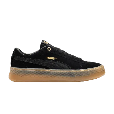 Pre-owned Puma Wmns Smash Platform Frill 'black Gum'