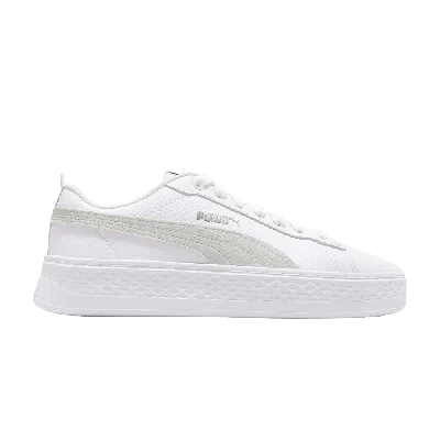 Pre-owned Puma Wmns Smash Platform Low 'white'