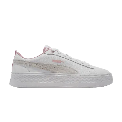 Pre-owned Puma Wmns Smash Platform Low 'white Pale Pink'