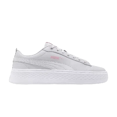 Pre-owned Puma Wmns Smash Platform Q4 Polka 'grey'