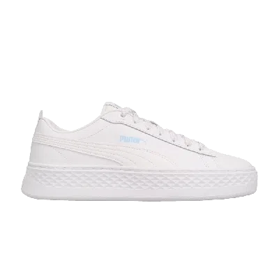 Pre-owned Puma Wmns Smash Platform Q4 Polka 'white'