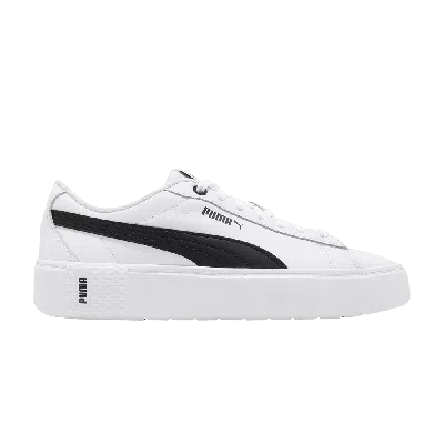 Pre-owned Puma Wmns Smash Platform V2 L 'white Black'