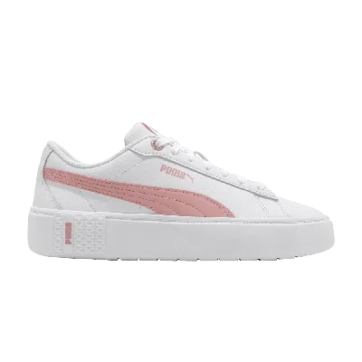 Pre-owned Puma Wmns Smash Platform V2 L 'white Bridal Rose'