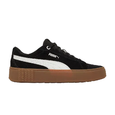Pre-owned Puma Wmns Smash Platform V2 Suede 'black Gum'