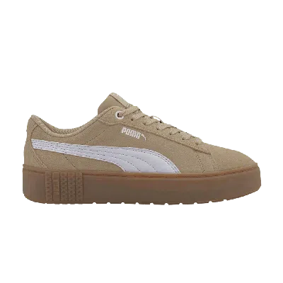 Pre-owned Puma Wmns Smash Platform V2 Suede 'pale Khaki' In Tan