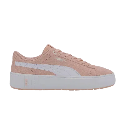 Pre-owned Puma Wmns Smash Platform V2 Suede 'peachskin' In Pink