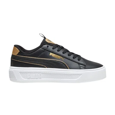 Pre-owned Puma Wmns Smash Platform V3 'pop Up - Black Gold' | Women's Size 5.5