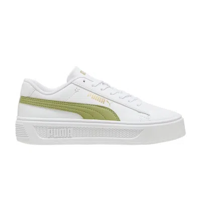 Pre-owned Puma Wmns Smash Platform V3 'white Calming Green' | Women's Size 7.5
