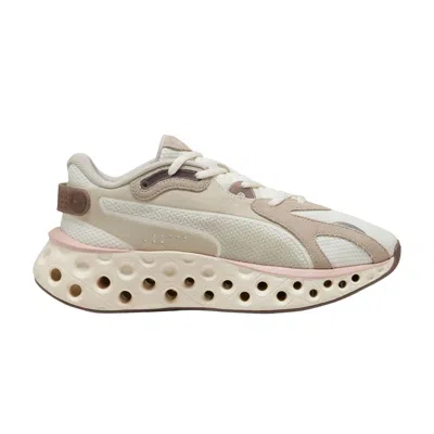Pre-owned Puma Wmns Softride Frequence 'desert Dust' | Cream | Women's Size 8 In White