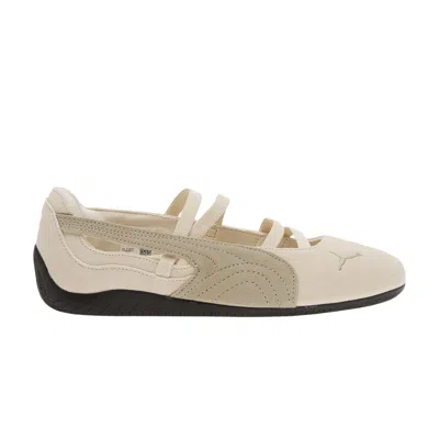 Pre-owned Puma Wmns Speedcat Ballet 'alpine Snow Black' | Cream | Women's Size 10.5 In White