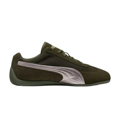 Pre-owned Puma Wmns Speedcat Premium 'dark Olive Matte Silver' | Green | Women's Size 8