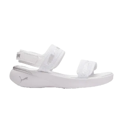 Pre-owned Puma Wmns Sportie Sandal 'white Metallic Silver'