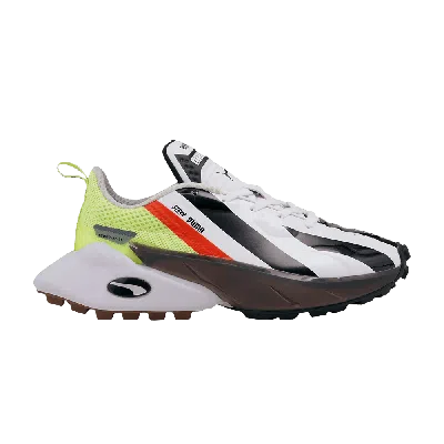 Pre-owned Puma Wmns Strkr 'white Black Fizzy Yellow'