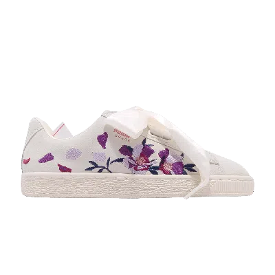 Pre-owned Puma Wmns Suede 'heart Flowery' In Cream
