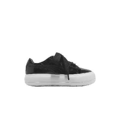 Pre-owned Puma Wmns Suede Mayu Heart Patent 'black White'