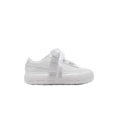 Pre-owned Puma Wmns Suede Mayu Heart Patent 'white'