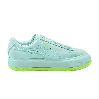 Pre-owned Puma Wmns Suede Mayu Mono 'eggshell Blue Green Glare'