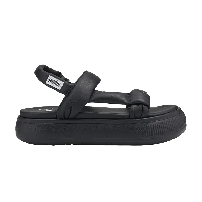 Pre-owned Puma Wmns Suede Mayu Summer Platform Sandal 'black'