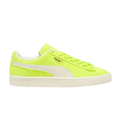 Pre-owned Puma Wmns Suede 'neon - Electric Lime' In Green