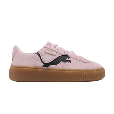 Pre-owned Puma Wmns Suede Platform 'cutout - Pearl Pink Black'
