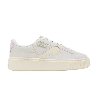 Pre-owned Puma Wmns Suede Platform 'cutout - Silver Mist Grape' | Grey | Women's Size 7 In Gray
