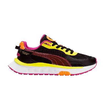 Pre-owned Puma Wmns Wild Rider 'city Lights' In Black