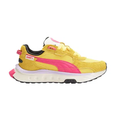 Pre-owned Puma Wmns Wild Rider Vintage 'super Lemon Glowing Pink' | Yellow | Women's Size 5.5