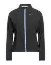Puma Woman Jacket Black Size L Polyester, Elastane In Black