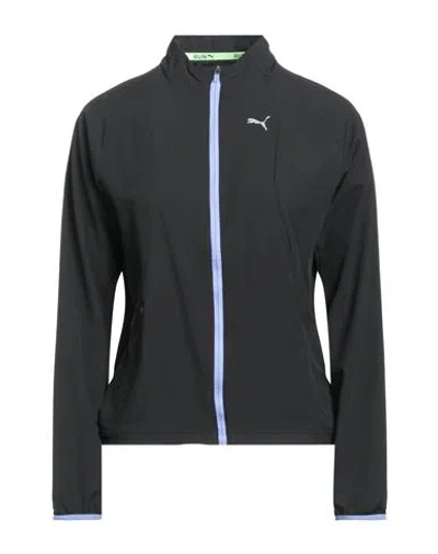Puma Woman Jacket Black Size L Polyester, Elastane