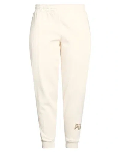 Puma Woman Pants Cream Size Xl Cotton, Polyester In White