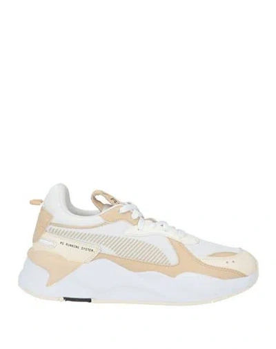 Puma Woman Sneakers Beige Size 10 Textile Fibers, Leather In Multi