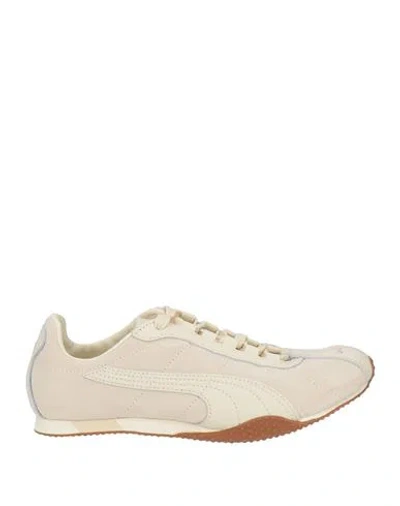 Puma Woman Sneakers Beige Size 7 Leather In Neutral