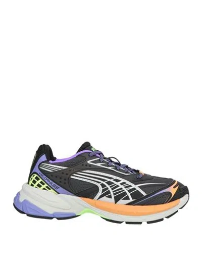 Puma Woman Sneakers Black Size 7 Textile Fibers In Multi