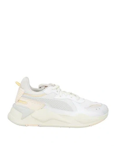 Puma Woman Sneakers Off White Size 6 Textile Fibers, Leather