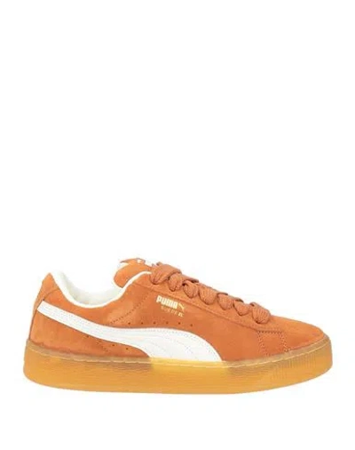 Puma Woman Sneakers Rust Size 9 Leather In Brown