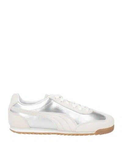Puma Woman Sneakers Silver Size 7 Leather
