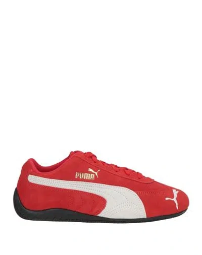 Puma Woman Sneakers Tomato Red Size 7 Leather In Multi