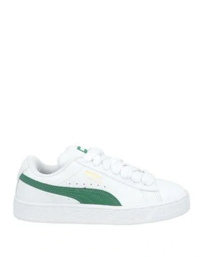 Puma Woman Sneakers White Size 7.5 Cowhide, Textile Fibers