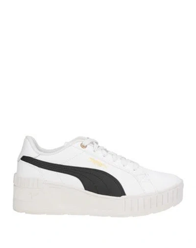 Puma Woman Sneakers White Size 9.5 Leather, Synthetic Material