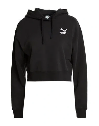Puma Woman Sweatshirt Black Size L Cotton