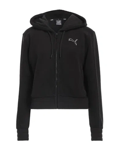 Puma Woman Sweatshirt Black Size L Polyester, Viscose