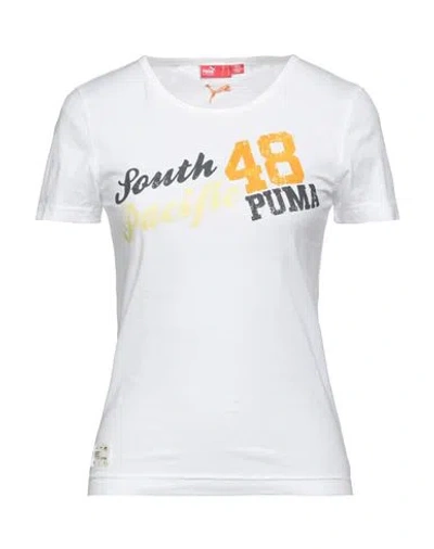 Puma Woman T-shirt White Size M Cotton